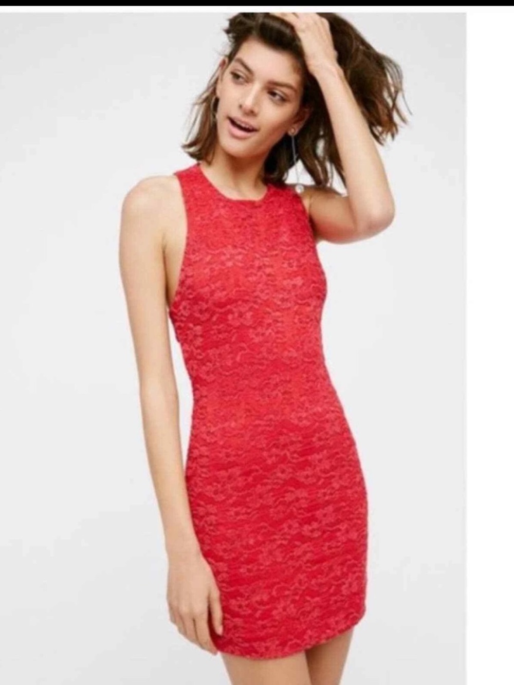 Red Vivian Lace Cutout Bodycon Dress - Women - Picture 2 of 5
